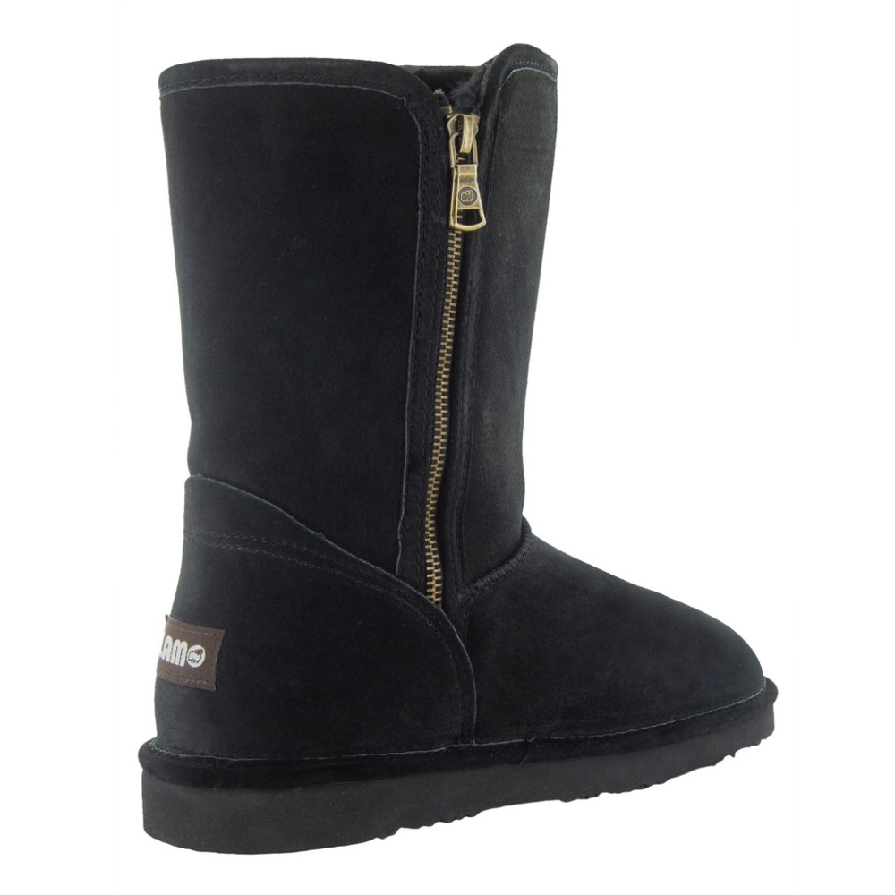 LAMO BLACK SUEDE BOOTS LINED WITH FUR